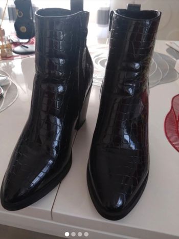 Bottine noir vernis