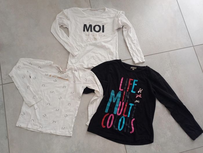 Lot 3 tee shirts manches longues