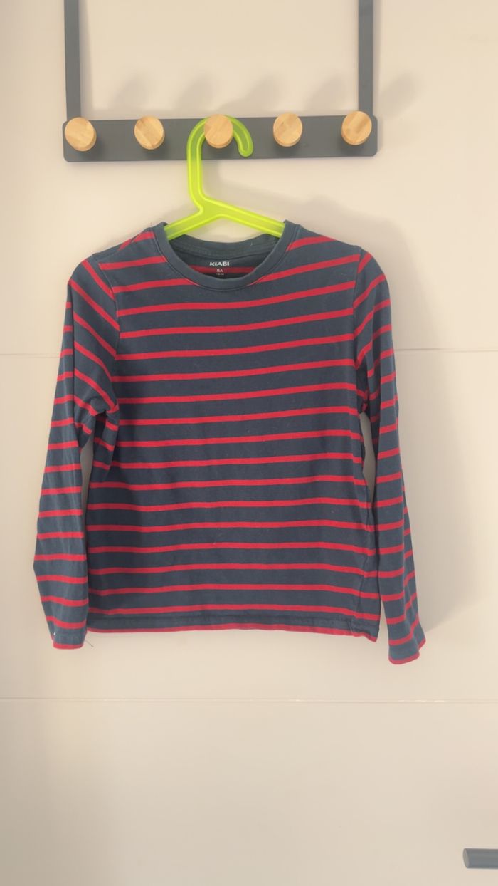 Lot 2 tee-shirts manches longues Kiabi – Taille 8 ans - photo numéro 4