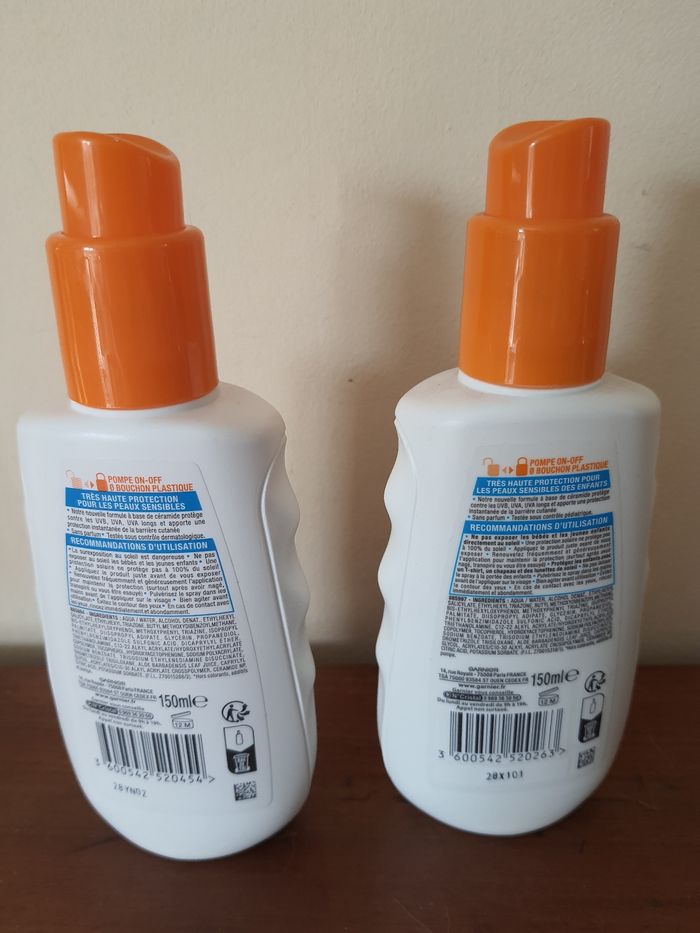 Lot de 2 sprays protection solaire enfant 50+ Garnier - photo numéro 4