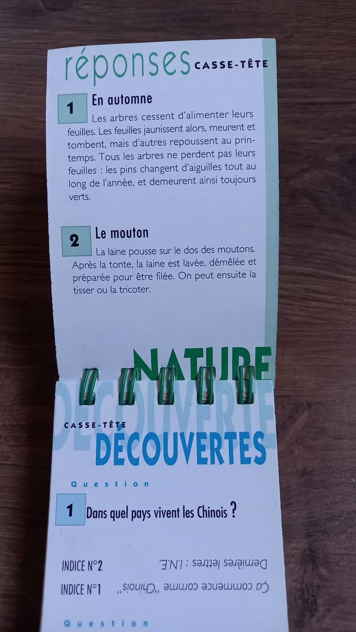 Casse tête. Livret de jeu questions - photo numéro 6