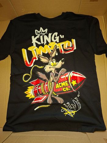 T-shirt noir "King Limits" Bip Bip et Coyote - Neuf avec étiquette