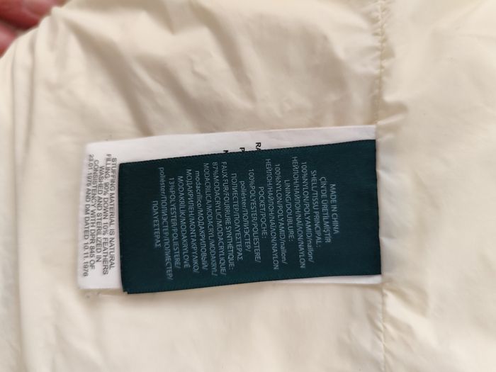 Doudoune mi-longue Ralph Lauren taille S écru et duvet automne hiver - photo numéro 8