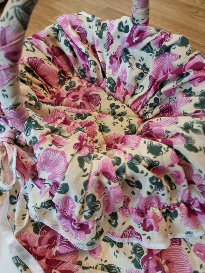 Panier en osier vintage fait main avec son couvercle matelassé - photo numéro 8