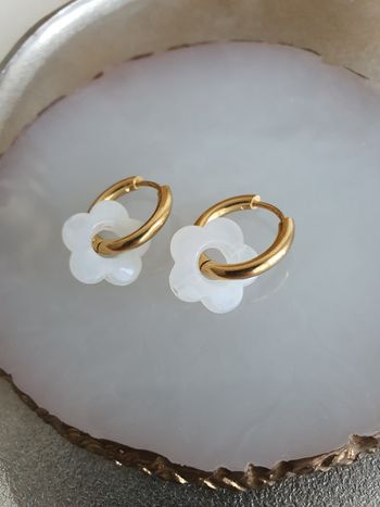 Boucles d'oreilles acier inoxidable doré