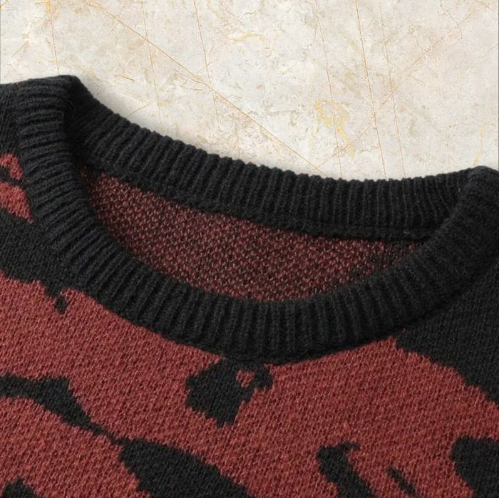 Knit Panda Sweater Y2K Vintage Oversized 90s Taille M – Crewneck Old School Americain Streetwear - photo numéro 2
