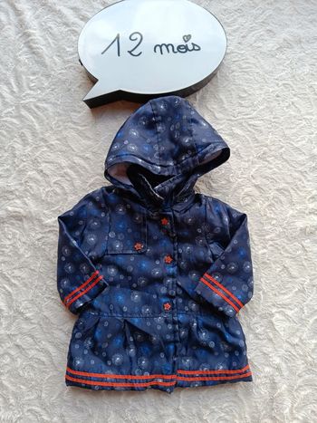 Manteau blouson avec capuche amovible Fille 12 mois étoile Orchestra