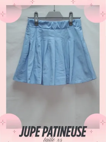 Jupe plissée bleue - Taille XS
