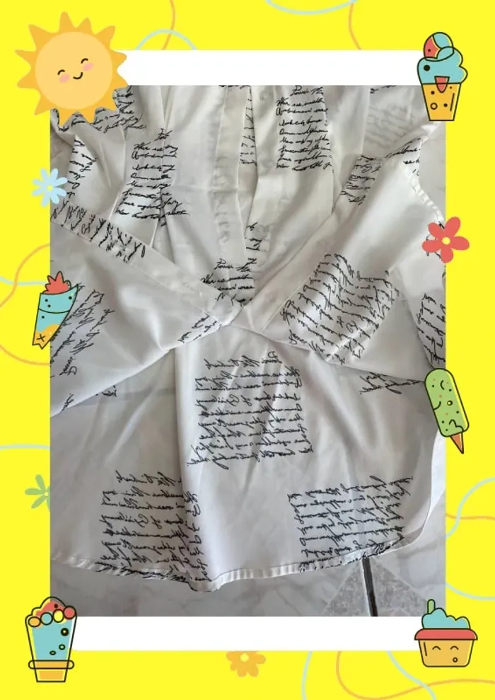 Robe chemise S 36 imprimé lettres - photo numéro 7