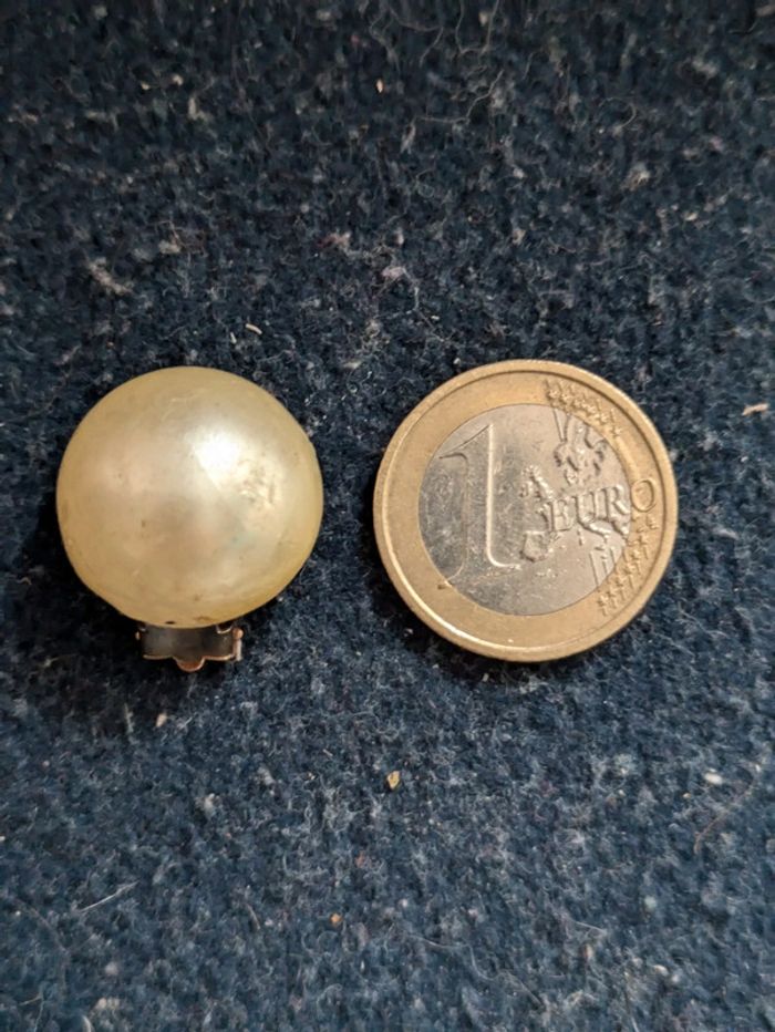 Boucles d'oreilles vintage nacrées - photo numéro 3