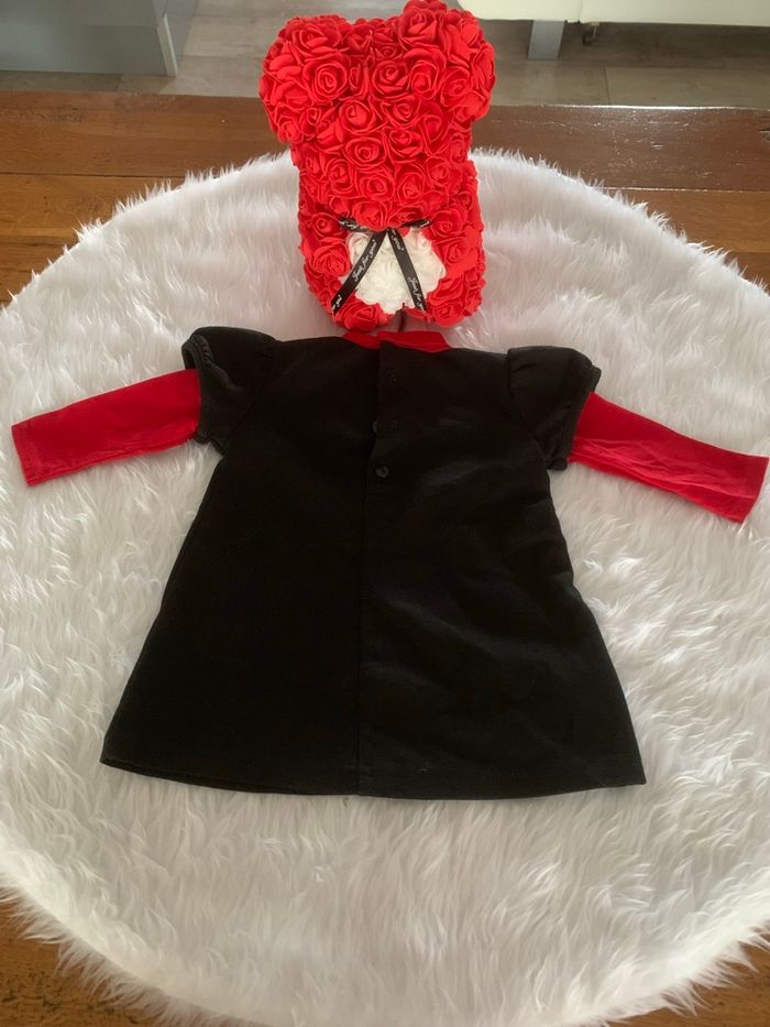 Robe manches longues hiver bleu marine 6mois - photo numéro 2