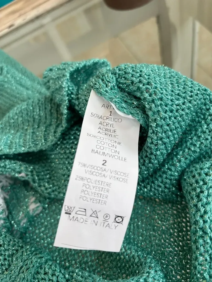 Débardeur bleu turquoise irisé avec étoile blanche - photo numéro 13