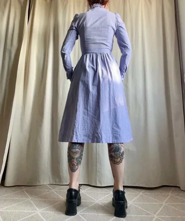 Authentic vintage Laura Ashley Cottagecore dress made in Wales Folk Prairie - Taille S - photo numéro 5