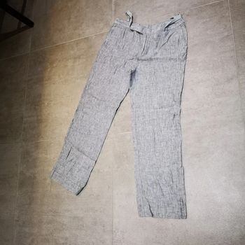 Pantalon gris taille haute