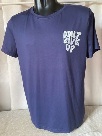 T-shirt homme bleu marine imprimé L