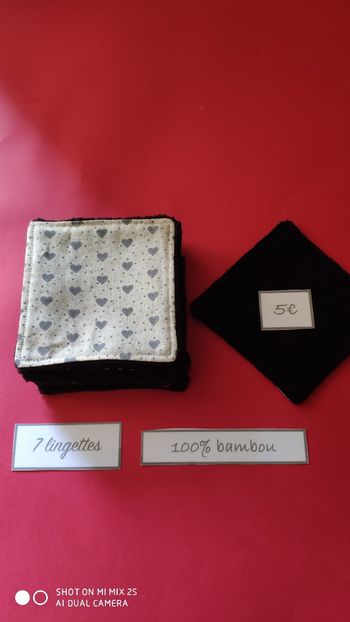 7 lingettes lavables, neuf