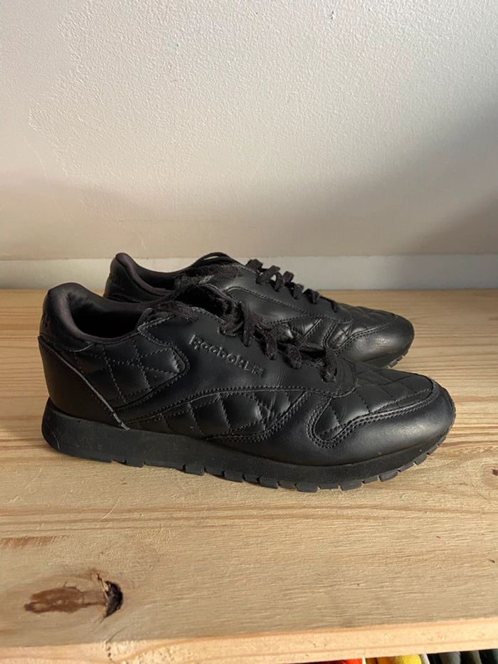 Reebok classic leather quilted noires - photo numéro 2
