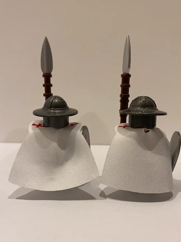 Figurine type lego 2 soldats templiers. Templiers - photo numéro 3