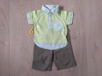 Ensemble polo bermuda 6 mois