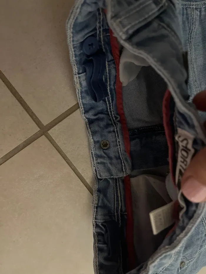 6 ans short bermuda bleu okaidi resserable - photo numéro 3