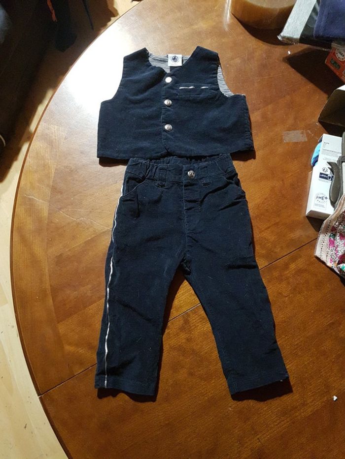 Ensemble 2 pièces petit bateau  6 mois