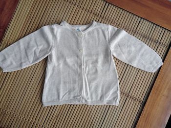 Gilet crème 12 mois NEUF