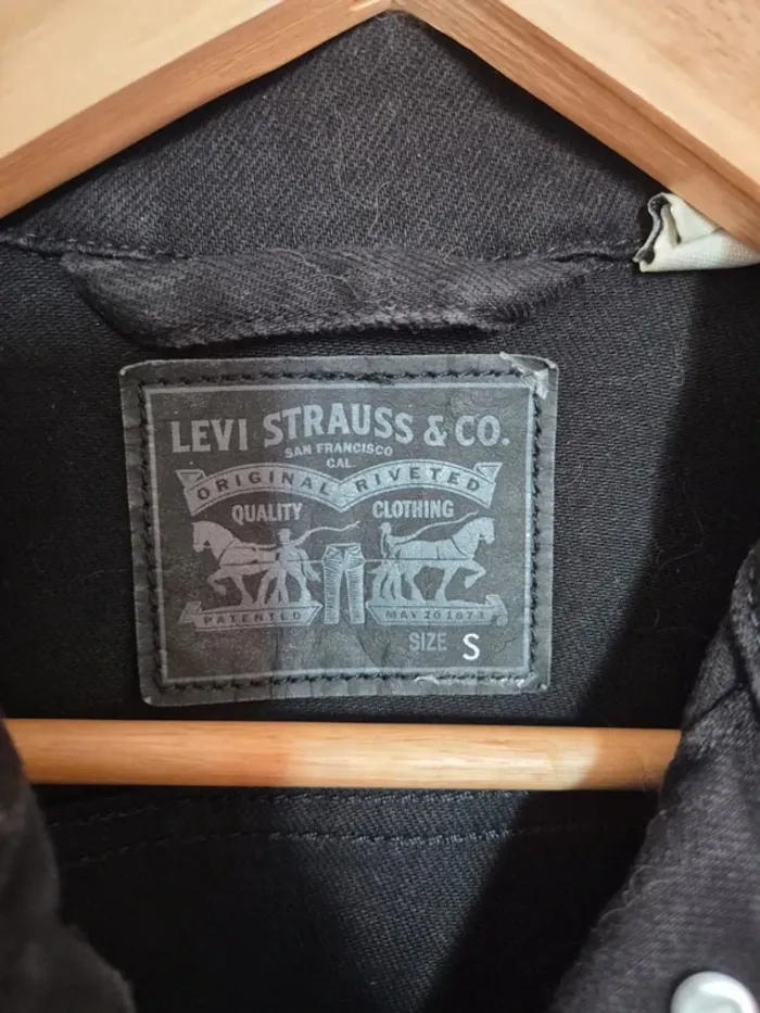 Veste en jeans LEVI'S authentique taille S noir - photo numéro 4