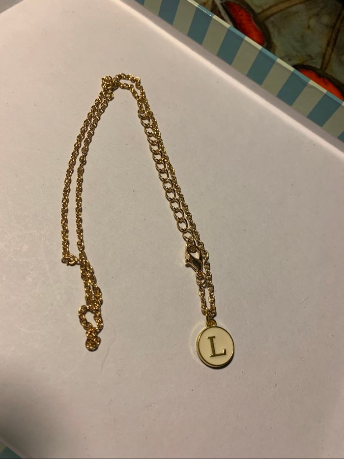 Collier initiale L - photo numéro 3