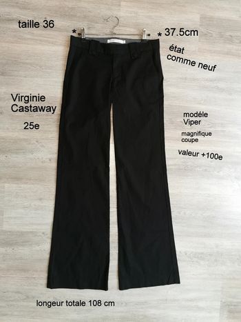 Pantalon taille haute Victoria Castaway taille 36 valeur +100€