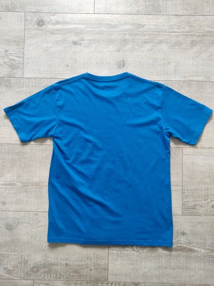 Tee-shirt manches courtes bleu motif imprimé taille L T Zone - photo numéro 2