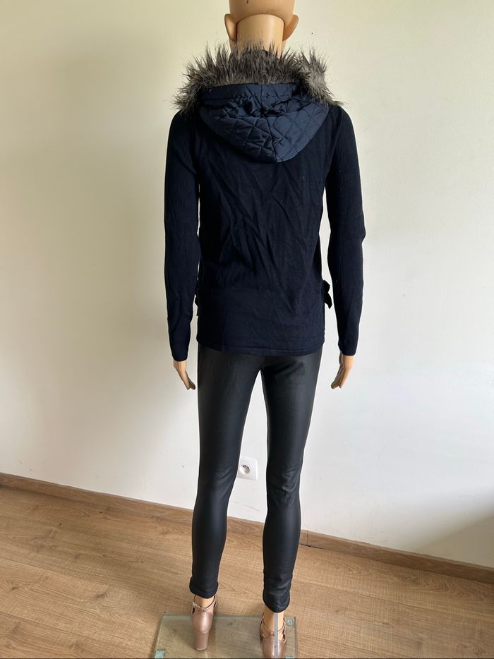Veste bleue marine bi matière Morgan taille S jamais portée - photo numéro 6