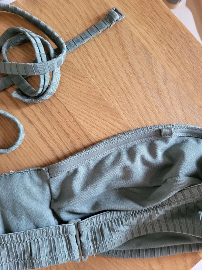 Maillot de bain 2 pièces vert sauge avec laçage - Kiabi - photo numéro 13