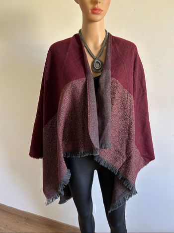 Poncho bordeaux et doré les Petites Bombes taille unique jamais porté