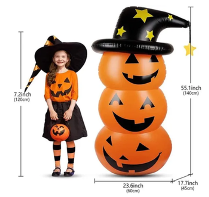 2 Citrouilles gonflables Halloween 1.4m Neuf, encore emballé 52 eur le lot de 2 - photo numéro 2