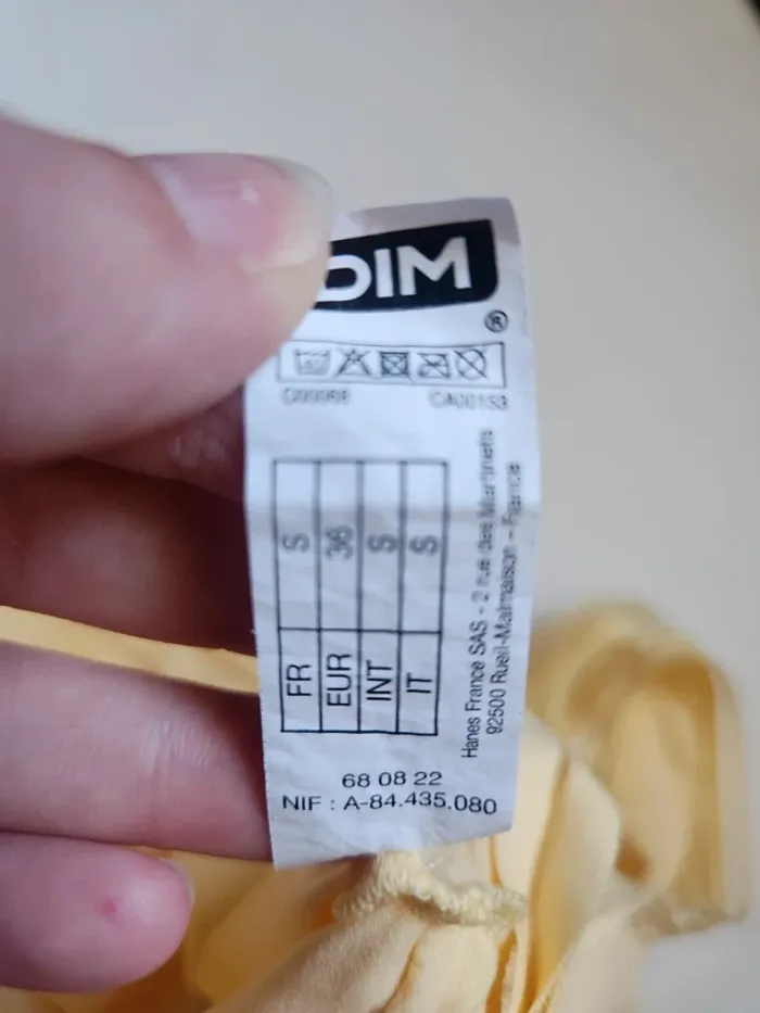 Mignonne brassière jaune Dim taille s - photo numéro 5