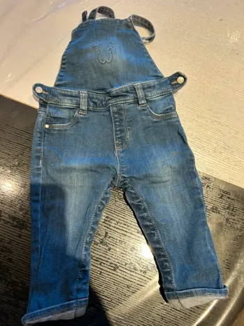 👖 Salopette en jean bébé fille/garçon - taille 9 mois (71 cm)