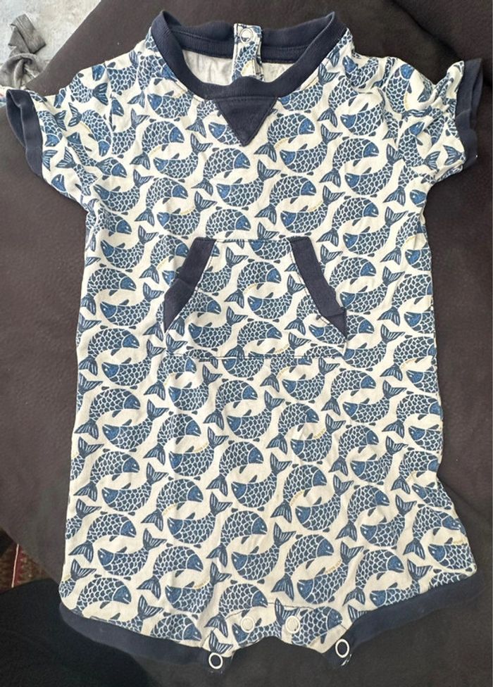 Combicourt bébé garçon en jersey léger imrpimé Petit Bateau 18 mois TBE (16€)