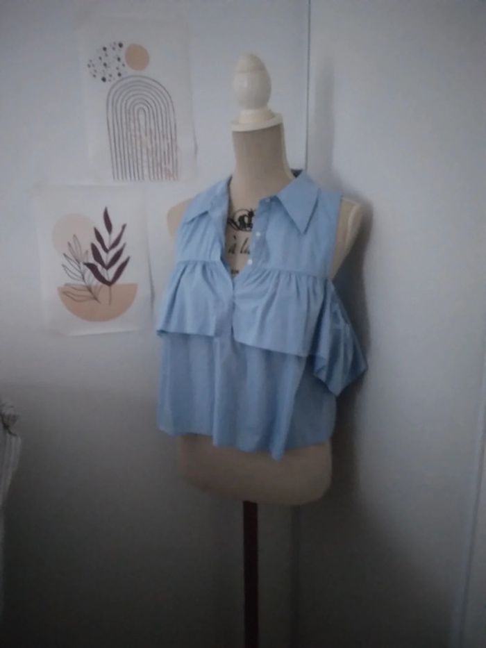 🌸Haut effet chemisier a volant Zara neuf🌸