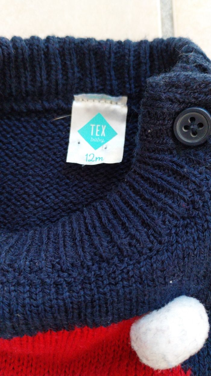 Pull de Noël bébé garçon neuf 12 mois - photo numéro 2