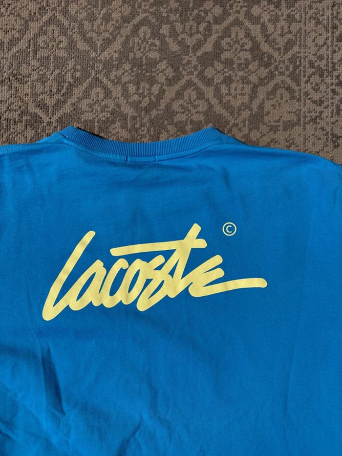 T-shirt Lacoste LIVE bleu unisexe loose fit – Taille XL - photo numéro 5