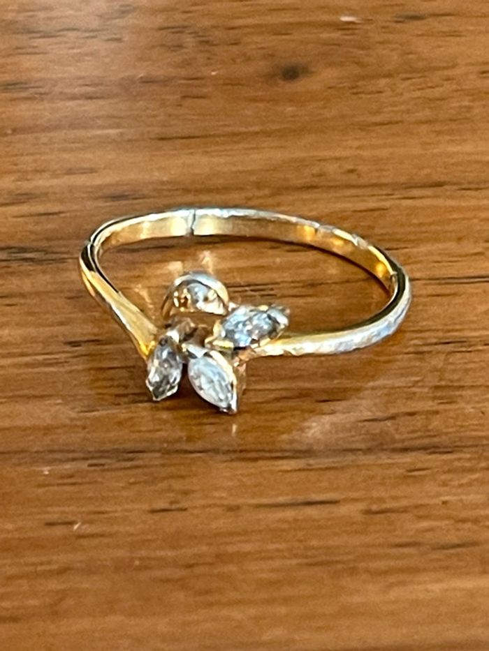 Bague doré vintage avec pierres TDD 52