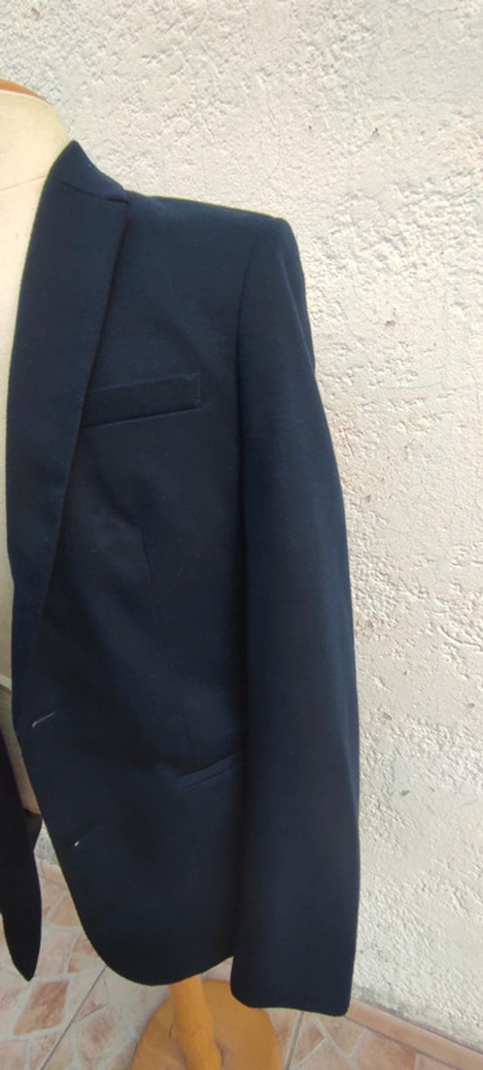 Veste blazer costume bleu marine Zara man - photo numéro 4