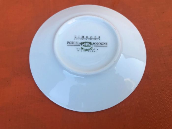 2 Tasses / Soucoupes à café  Décor traditionnel du Pays Basque  Porcelaine de Limoges France - photo numéro 4