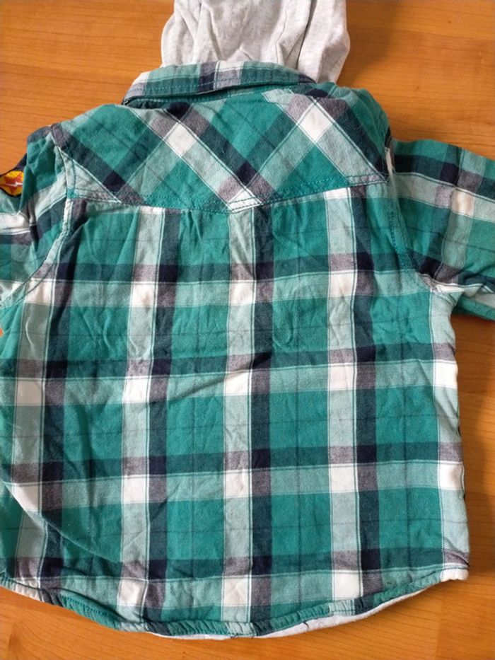 Chemise à carreaux à capuche - photo numéro 3