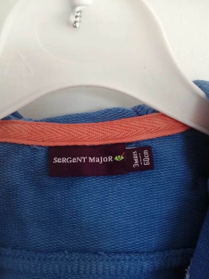 Veste à capuche zippé sergent major bleu - photo numéro 7