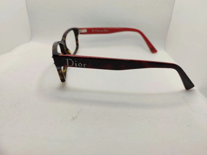 Lunettes de vue Christian Dior CD3202 en acetate Noir et rouge - photo numéro 5