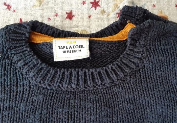 Pull laine bleu marine TAO 18 mois 80cm - photo numéro 2