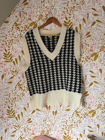 Pull sans manches Vichy pimkie