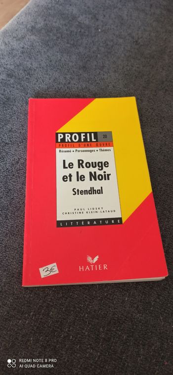 Livre profil Stendhal