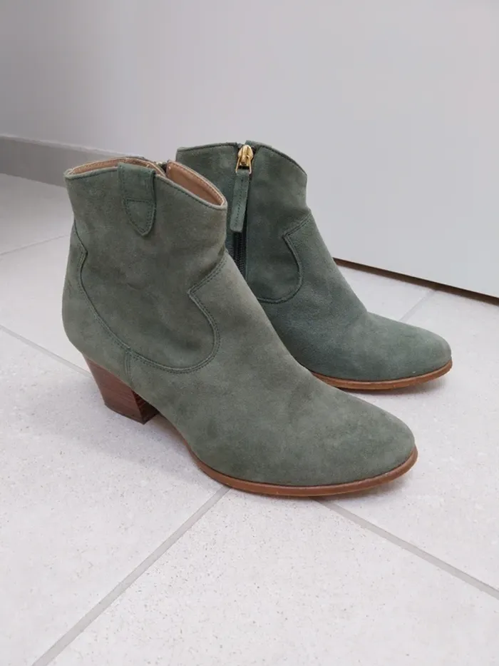 Bottines vert sauge Bocage 36 - photo numéro 2